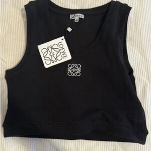 Loewe Black Ribbed Logo Tank